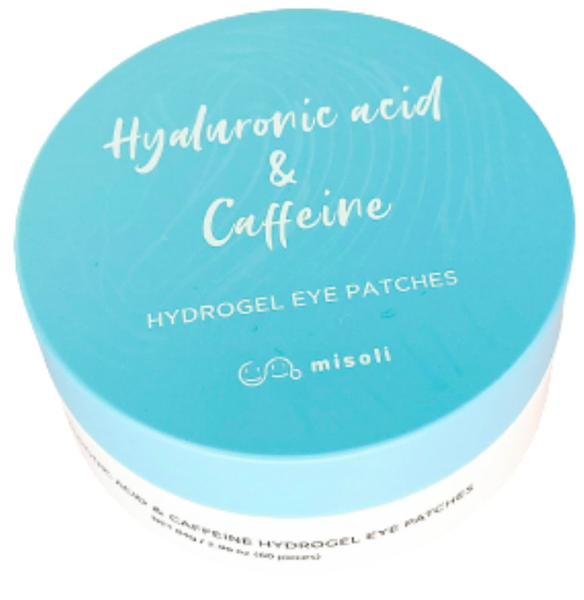 Патчи с кофеином. Misoli moist moment Hydrogel Eye Patch 60шт. Патчи Misoli Hyaluronic acid. Патчи для глаз с кофеином.