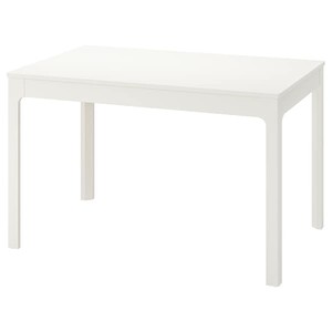 ЭКЕДАЛЕН, Раздвижной  стол, белый , 120/180x80 см 