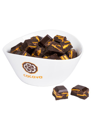 Тёмный шоколад с кусочками манго, 70 % какао (Эквадор), 100 гр