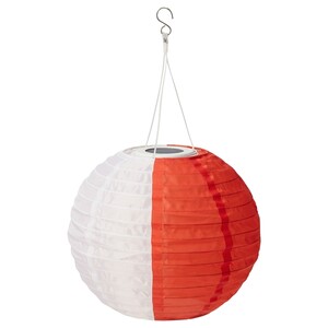 SOLVINDEN СОЛВИДЕН, Подвесная светодиодная лампа, белый оранжевый/для сада шаровидный, 30 см