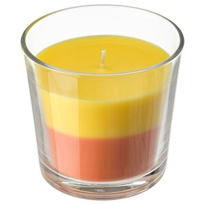 FORTGA ФОРТГО, Ароматическая свеча в стакане, Банановый/оранжевый/желтый, 9 см