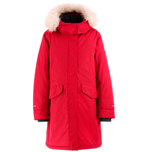 Удлиненная куртка с капюшоном на кнопках для девочек Бордовый	magenta / antracite – graffite	B873