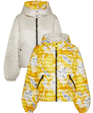 5AW225P WOMAN REVERSIBLE HOODED DOWN JACKET WITH PRINT