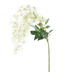 Цветок искусственный (на ножке) "Онцидиум белая" h=110см. (min24) (транспортная упаковка) (арт. 7180247)