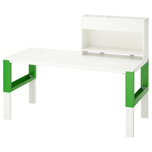 PAHL ПОЛЬ, Стол с дополнительным модулем , белый/зеленый, 128x58 см