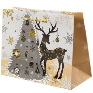 Подарочный пакет Magic Christmas - Волшебный Олень 23*18 см (Due Esse Christmas)