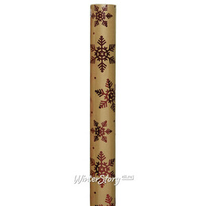 Крафт бумага для подарков Christmas House: Снежинки 150*70 см (Kaemingk)