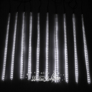 Светодиодная гирлянда Тающие Сосульки 5*0.3 м, 160 холодных белых LED ламп, черный ПВХ, 5 м, IP44 (BEAUTY LED)
