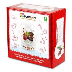 Набор для Создания Снежного Шара Maxi Art  "Мешок Подарков и Оленёнок" MA082001-2