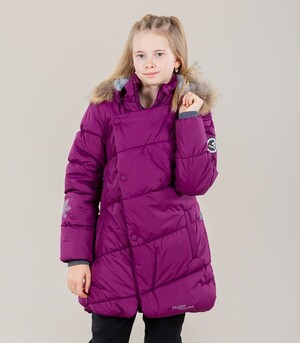 Huppa куртка с натуральным мехом для девочек 300g Rosa 1 17910130*80034