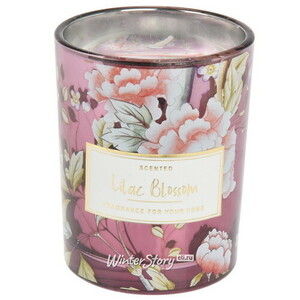 Ароматическая свеча Denise - Lilac Blossom 10 см, в стеклянном стакане (Koopman)