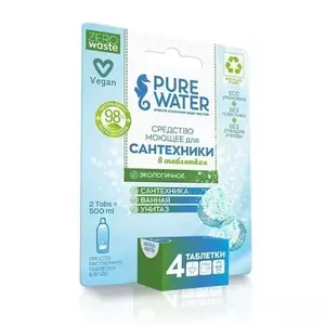 Средство моющее для сантехники Pure Water 4 таблетки
