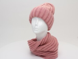 L&D Моника6047-К(11) Комплект/з (шапка/снуд) Розово грязный жен. 56-58