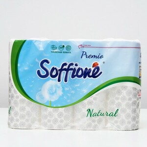 Туалетная бумага Soffione Premio, 3 слоя, 12 рулонов