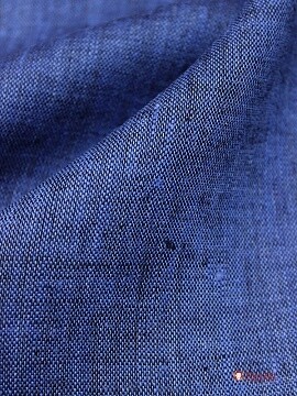 Лен костюмный цв.Сине-черный меланж, ш.1.5м, лен-100%, 190гр/м.кв