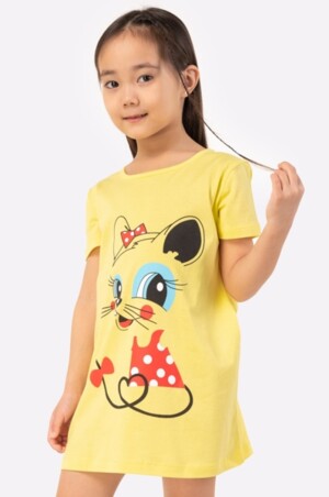 Ночная сорочка для девочки BK1638S лимонный