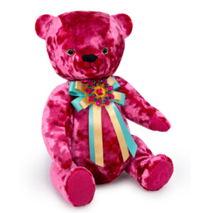Медведь БернАрт-розовый с брошкой 34см