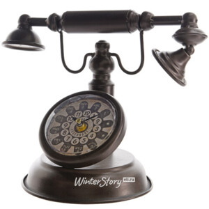 Часы настольные Ретро-Телефон 31 см, металл (Kaemingk)