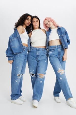 H&M+ 90s Straight Ultra High Jeans (арт. 1043619003)