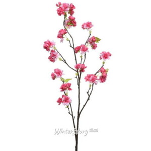 Искусственная ветка Цветущий Персик 100 см фуксия (Kaemingk)