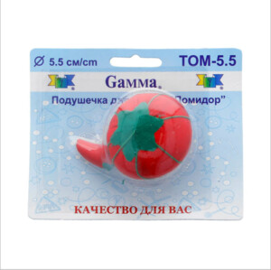 "Gamma" ТОМ-5.5 Подушечка для игл "Помидор" 5.5 см в блистере СК/Распродажа красный