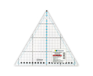 "Gamma" QRL-09 Линейка для пэчворка 20 см х 23 см в пакете "треугольник 60°", пластик