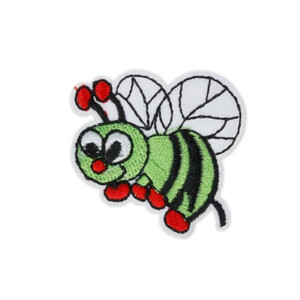 "Gamma" Термоаппликация №32/5 5 шт №1296B пчелка зеленая 4х4 см