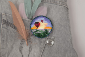Набор для вышивания "PANNA" "Живая картина" JK-2185 "Брошь. Воздушные шары"
