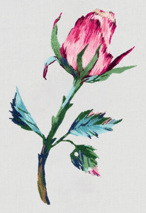 Набор для вышивания "PANNA" "Живая картина" JK-2196 "Розовый бутон"