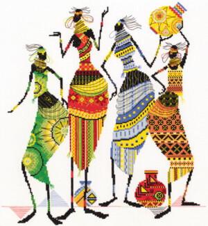 Набор для вышивания "PANNA" NM-0739 ( НМ-0739 ) "Африка. Африканочки-подружки"