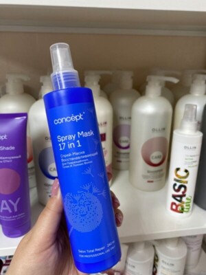                             Спрей–маска 17 в 1 восстанавливающий для повреждённых, сухих и ломких волос 240 мл Concept 