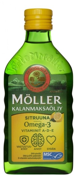 Möller экстракт рыбьего жира со вкусом лимона 250 мл
