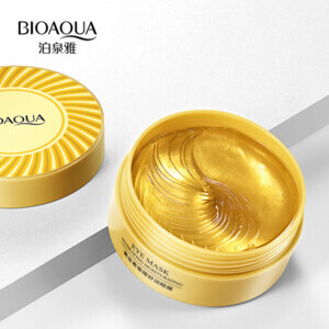Гидрогелевые патчи для глаз с частицами золота BioAqua Eye Mask Hidrating Moisturizing, 60 шт.