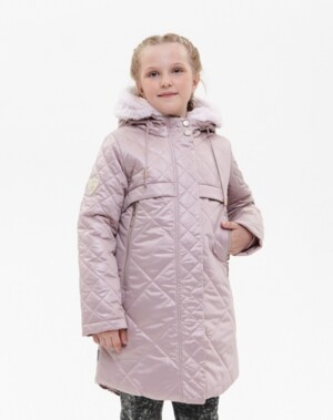 ПД1170 пальто зимнее для девочки бежевый