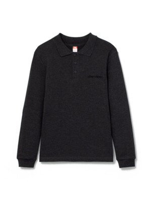 CWJB 63159-12 Рубашка-поло для мальчика Т.серый меланж