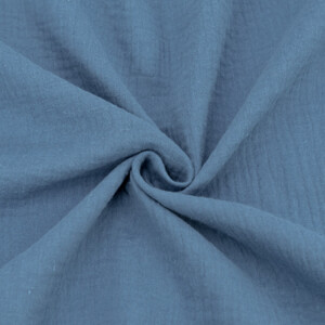Ткань на отрез муслин гладкокрашеный 140 см цвет серо-голубой