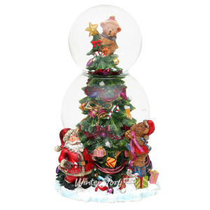 Снежный шар музыкальный Праздничная елка 21*12 см (Sigro)