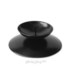Подсвечник-блюдце Ренальдо на 1 свечу 7*3 см, черный (Омский Свечной)