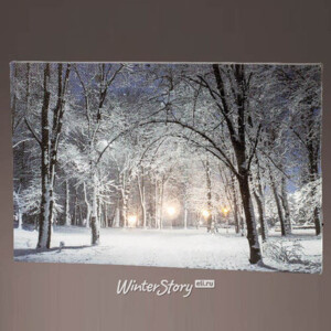 Светодиодная картина Snowfall in Baden 58*38 см, на батарейках (Kaemingk)
