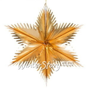 Звезда из фольги Резная 30 см ярко-золотая (Holiday Classics)
