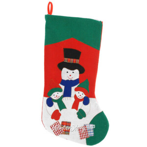 Новогодний носок Веселая Аппликация - Снеговик 53 см (Koopman)