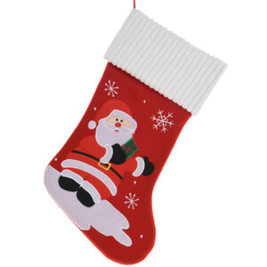 Новогодний носок для подарков Веселый Санта 46 см (Koopman)