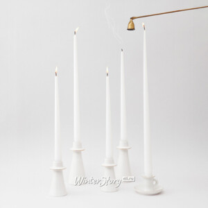 Высокая свеча 40 см Андреа Velvet белая (Winter Decoration)