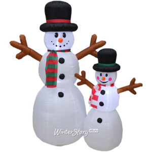 Надувная фигура Добродушные снеговички Отис и Квентин 180 см с подсветкой (Peha)