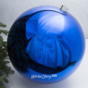 Пластиковый шар 50 см синий глянцевый, Winter Decoration (Winter Deco)