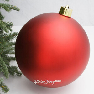 Пластиковый шар 30 см красный матовый, Winter Decoration (Winter Deco)