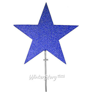 Макушка Звезда 50 см синяя, пеноплекс (Winter Deco)