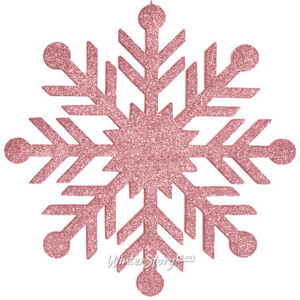 Украшение на потолок Снежинка 50 см розовая, пеноплекс (Winter Deco)