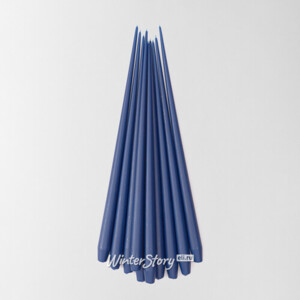 Высокая свеча 50 см Андреа Velvet темно-синяя (Winter Deco)