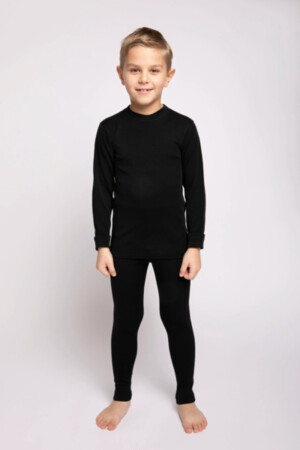DRUFP-002 Комплект детский:футболка и штаны, двухслойное термо, 52% шерсть 48% полиэстер